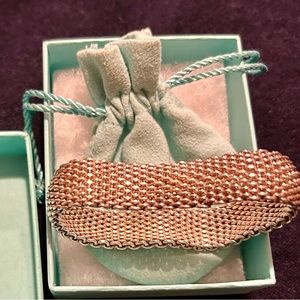 Authentic Tiffany and Co 7.25 inch Somerset Silver Mesh Bracelet